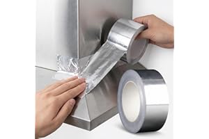 Aluminum Foil Duct Tape High Temp Tape Heavy Duty 1.17 inch x 32.8feet Silver for Dryer Vent Hose Air Duct, Range Hoods and s