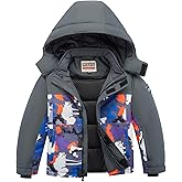 WULFUL Kid's Waterproof Ski Jacket Warm Hooded Boy's and Girl's Winter Snow Coat