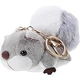 TOYANDONA Plush Squirrel Keychain Lightweight Stuffed Animal Bag Hanging Pendant Cute Cartoon Key Ring Decorative Accessory for Keys Backpack Purse