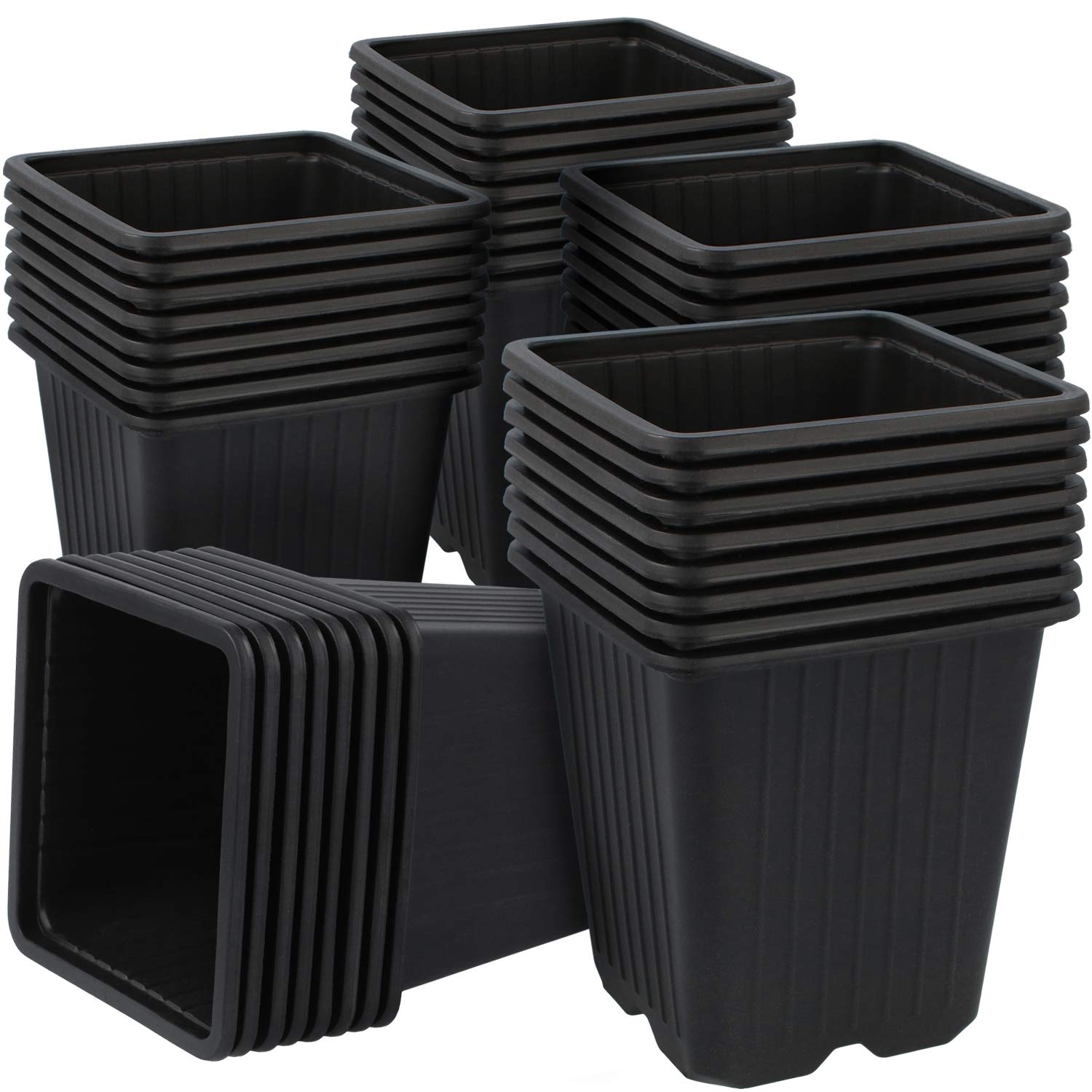 com-four® 40x Cultivation pots for plants - Plant pots for growing - Flowerpot for plant breeding (40 pieces - seed pot 9.5x10cm)