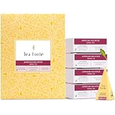 Tea Forte African Solstice Herbal Tea Event Box, 40 Pyramid Infusers | Individually Wrapped, Bulk Pack of 40 Pyramid Infusers, Premium Tea Blends for Entertaining &amp; Events