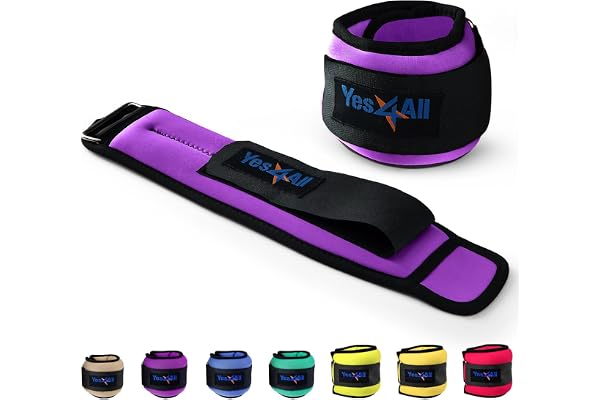 Yes4All Ankle Weights for Women, Men with Adjustable Strap, Leg Weights & Wrist Weights for Jogging, Walking, Gymnastics, Aer