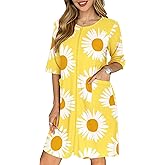 Ekouaer Zip Up Robes for Women Short Waffle Bathrobe Lightweight house coat 3/4 Sleeve Soft Nightgown with Pockets S-3XL