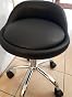 Sgabello Girevole Con 5 Ruote Display4top - Sedile Imbottito In Pelle PU, Altezza Regolabile 42-60 Cm