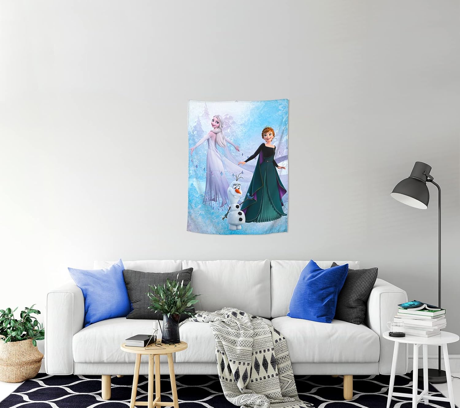 Tapestries - Jay Franco Disney Frozen Snow and Ice Tapestry – 30 x 40 Inch Wall Hanging – Kids Room Décor (Official Disney Product)