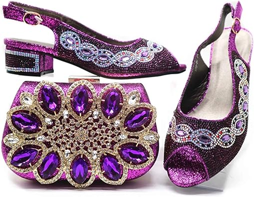 purple rhinestone shoes