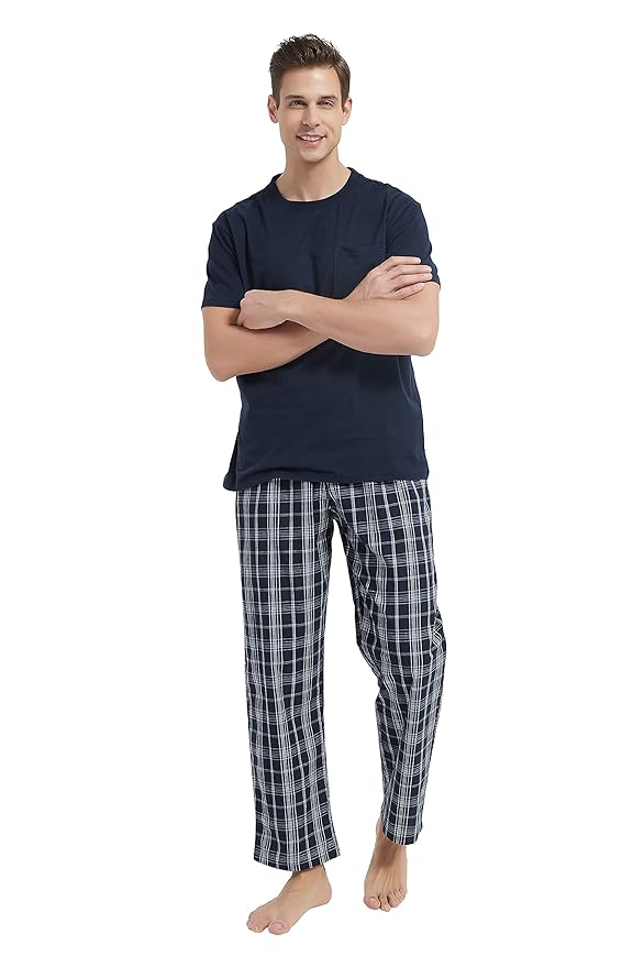 Buy GLOBAL 100 Cotton Pajama for Men Summer Pajamas Soft Top&Mens