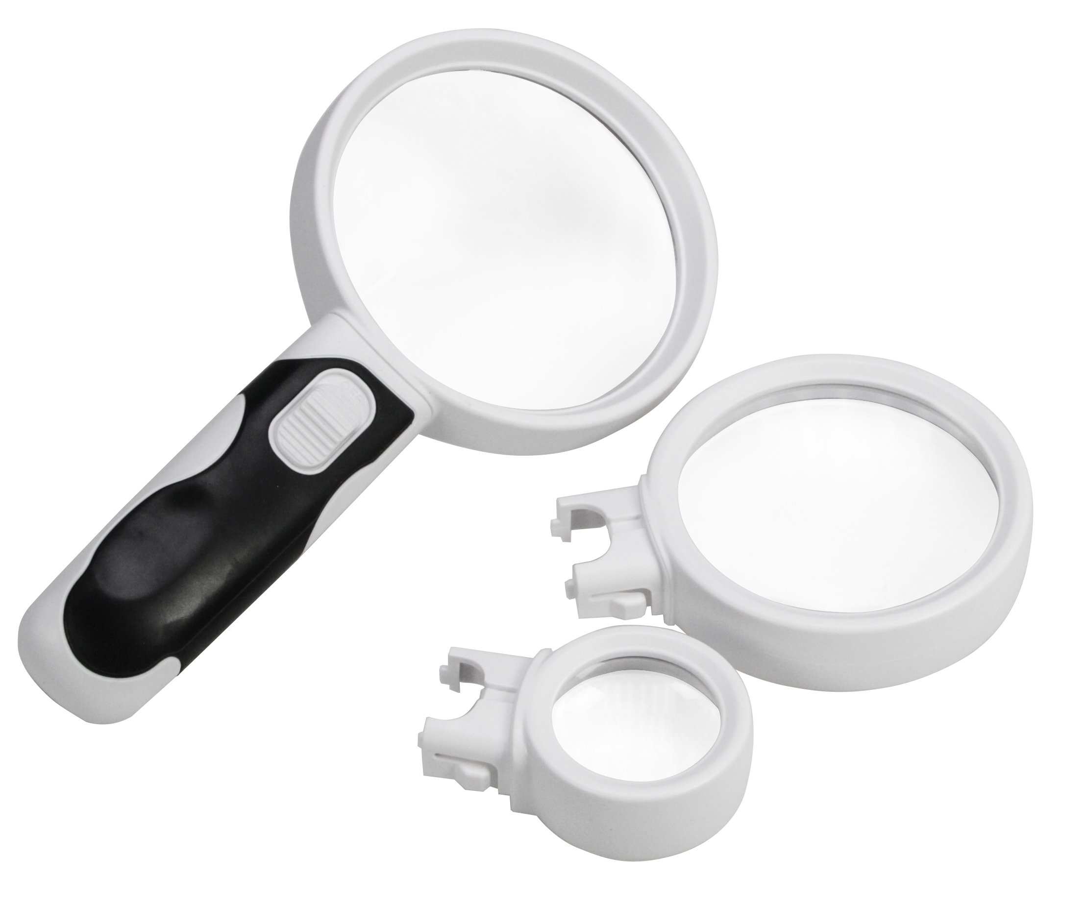 4623 Illuminated Magnifying Glass with 3 Interchangeable Lenses