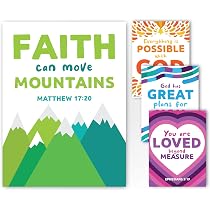 Amazon.com: Sproutbrite Kids Ministry Bible Quotes for Sunday ...