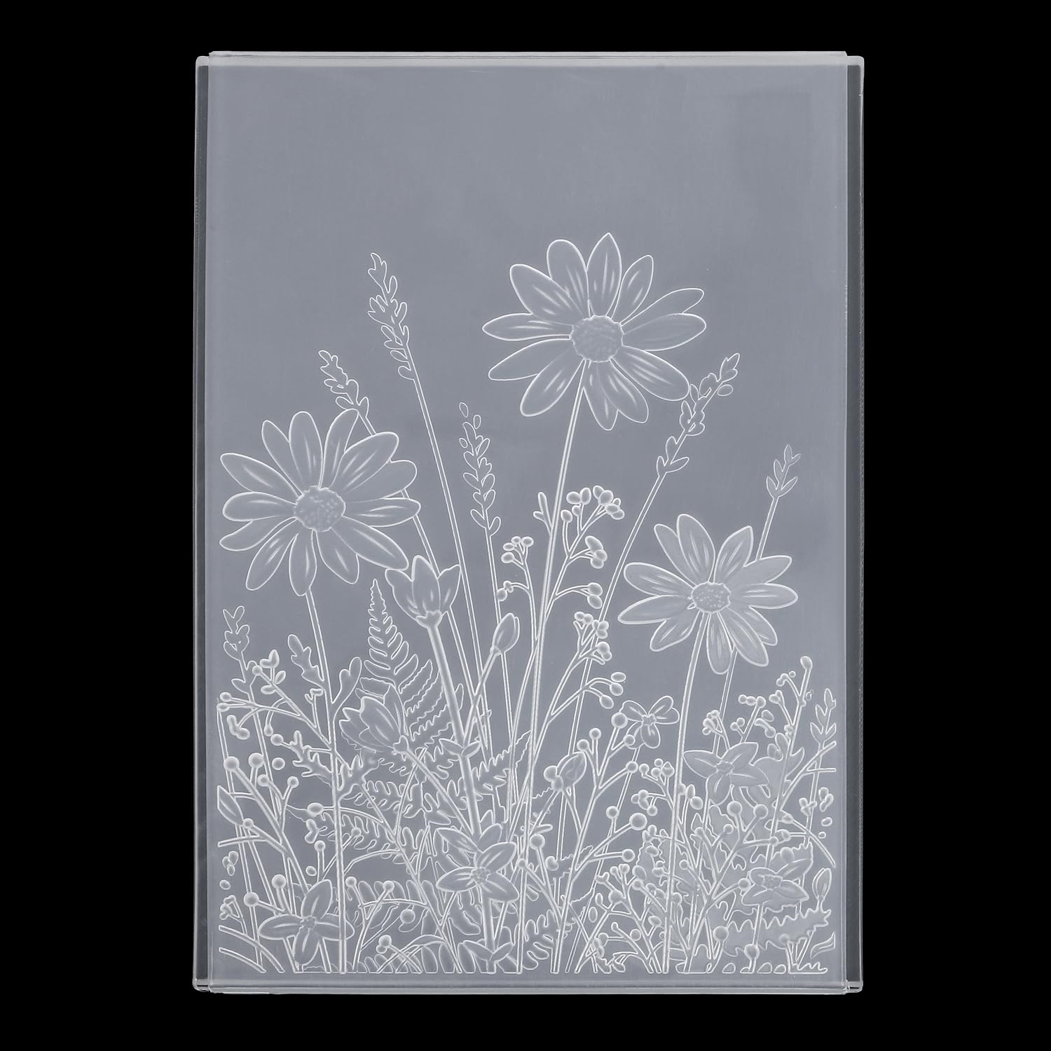 3D Embossing Folder, 5x7in Flower Leaf Background Plastic Embossing Folders for Card Making Embossed Template Plates for DIY Craft Tools Scrapbooking Paper Album Supplies