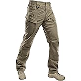 HARD LAND Men's Tactical Pants Stretch Ripstop with 14 Multi Pockets Water Resistant Gusseted Work Cargo Pants