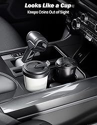 JOYTUTUS Coin Holder for Car, Larger-Capacity Car