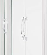 Seconique Nevada 4 Door 2 Drawer Wardrobe White Gloss Metal Handles view 7