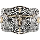 Montana Silversmiths Men's Roping Ready Longhorn Attitude Belt Buckle - A930