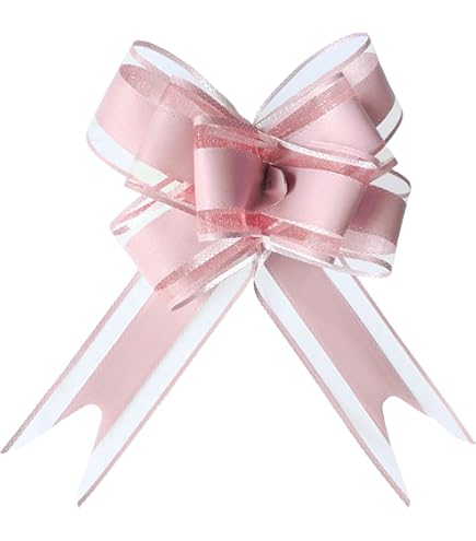 Sxvblly Lot De 10 Nœuds à Tirer Pour Emballage Cadeau, Rose Brillant, 15,2 Cm, Grands Nœuds Pour Panier De Mariage, Fête D'anniversaire, Boîtes Cadeaux Et Décorations Florales