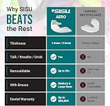 SISU Aero Neon Flash Ultra Slim Mouth Guard Medium 5'6' tall view 4