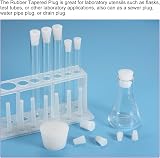 sourcing map Silicone Tapered Plugs 8-13mm White Translucent 25 Pcs for Lab view 5