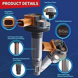DrCax OEM Ignition Coil UF646 DG549 Compatible with
