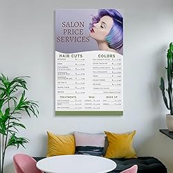 JBBGO Beauty Salon Price List Poster Hair Salon
