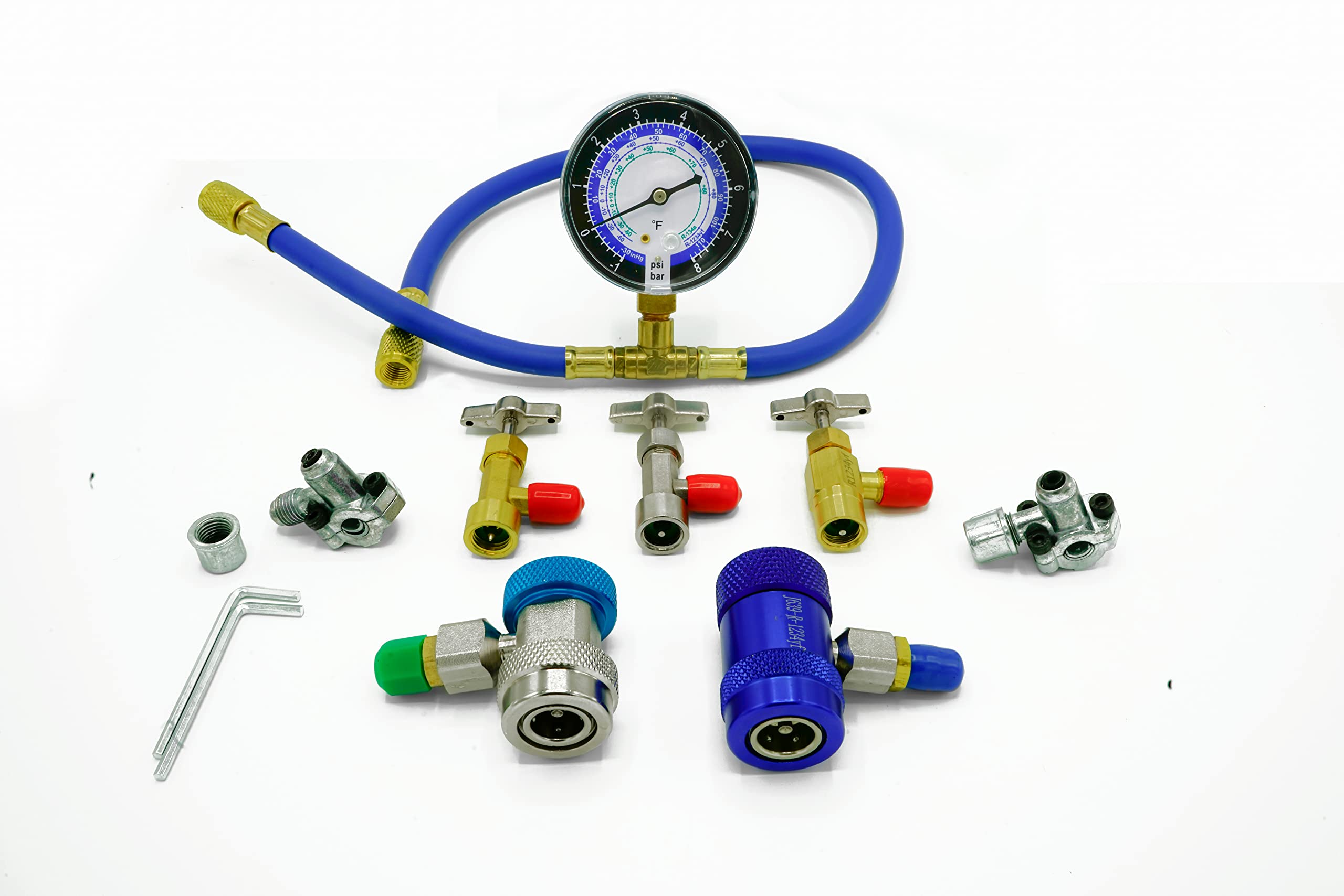 Adaptateur R1234yf Vers R134a Kit Raccord Rapide Recharge Climatisation Voiture - Haut Et Bas Pression
