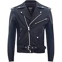 QAWACH Men Leather Jacket - Lambskin Winter Vintage Motorcycle