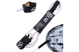 Ho Stevie! Premium Surf Leash - No Tangles, No Lost Surfboard - Hi-Strength Lightweight 1/4" Cord - Feels Like Surfing Leashless - 6/7/8/9 Feet