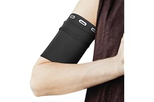 PATIKIL Universal Running Armband Sleeve 7.09"x4.75", Cell Phone Arm Bands Sleeve with Zipper Pocket for Key Earphones Credit