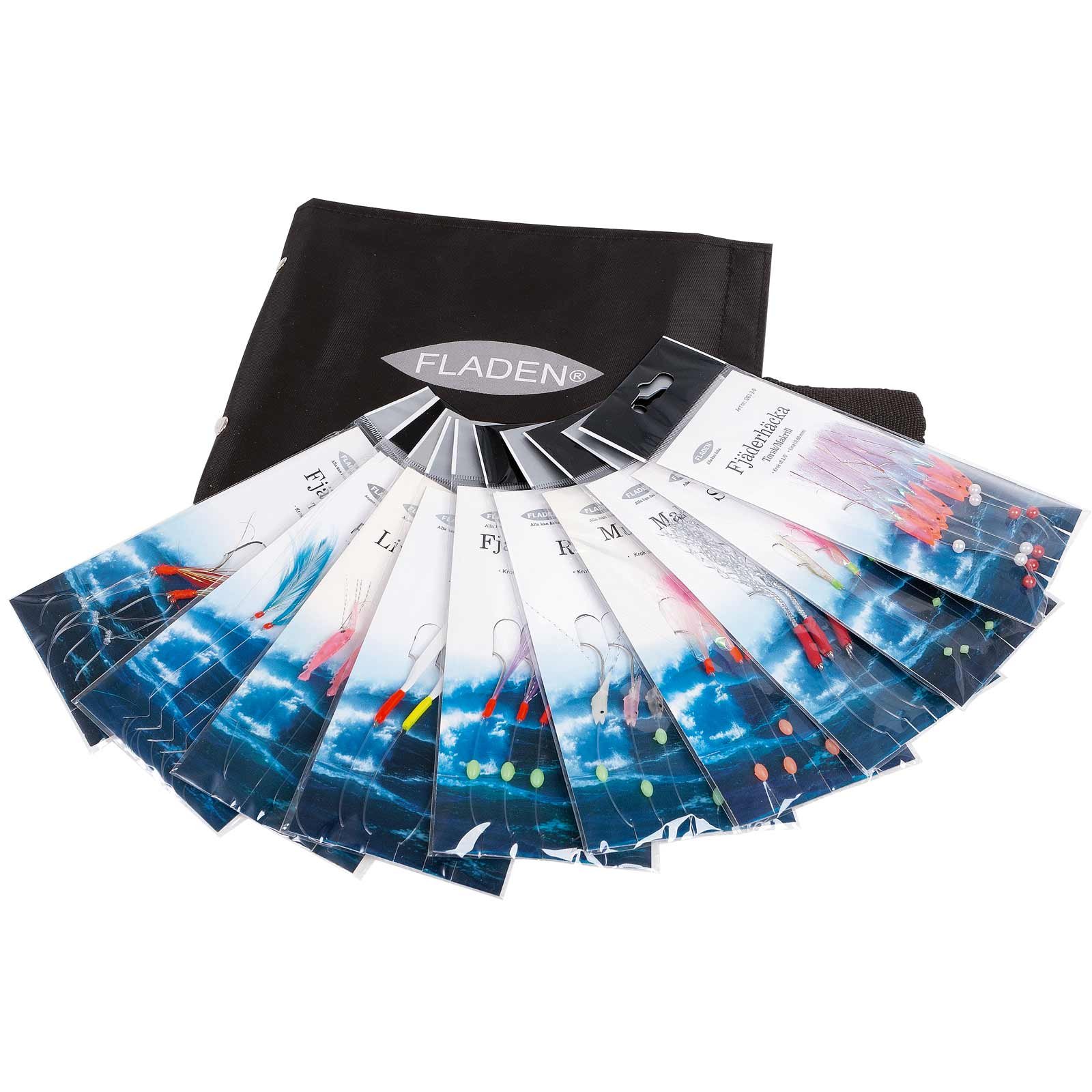 FLADEN Fishing LOADED RIG WALLET with Handle - Contains 10 Assorted Tied Rigs for Sea Fishing [27-2400]