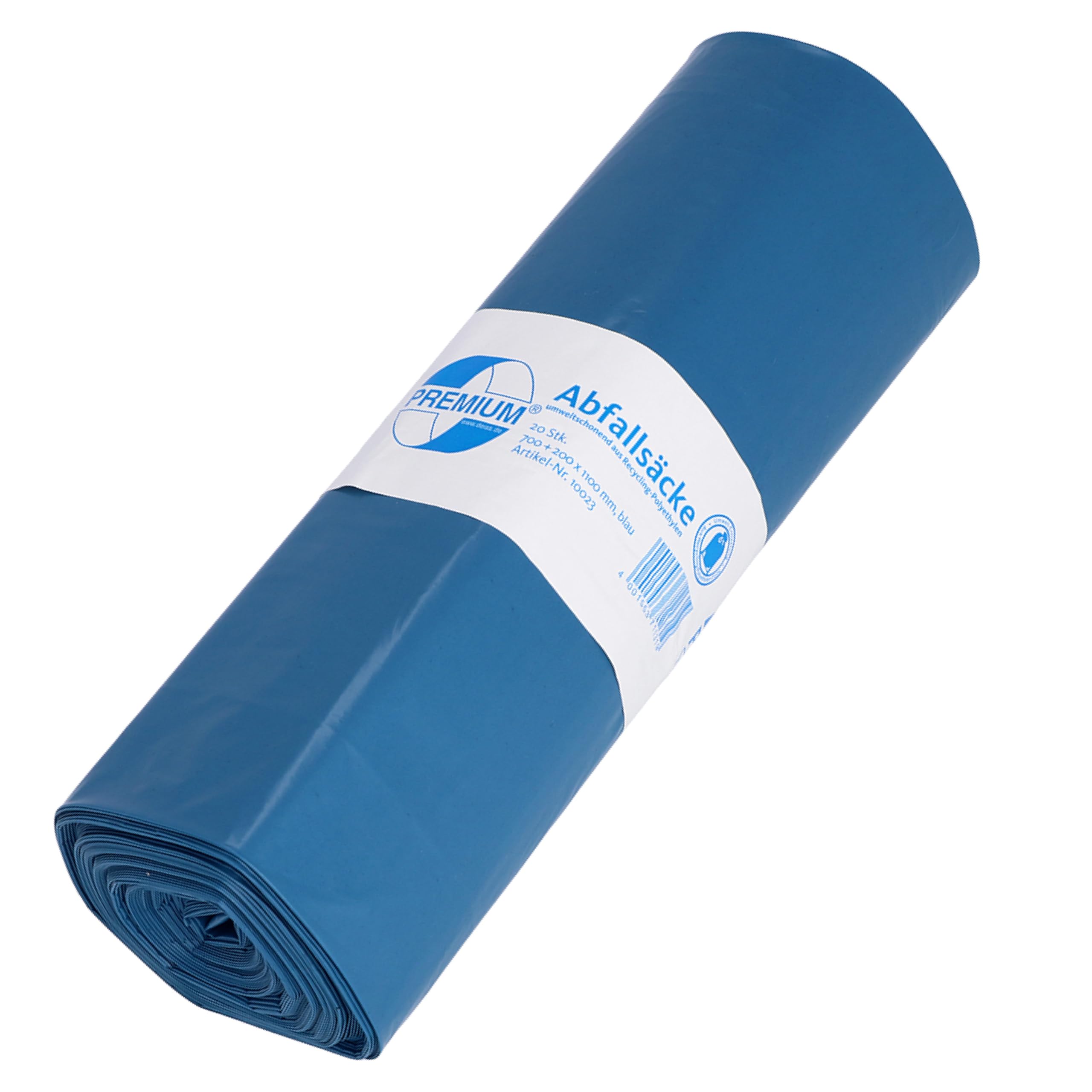 Deiss Premium Bin Bags, 60 µm, 140 Litres, Blue
