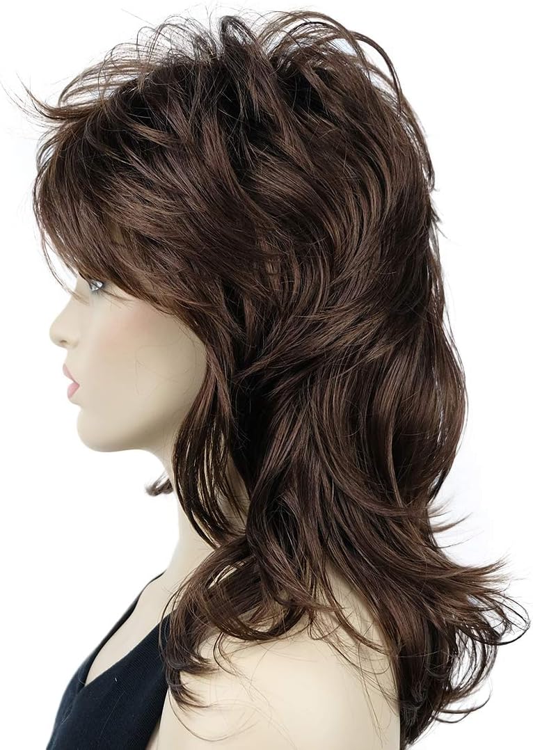 Lydell Long Soft Shaggy Layered Classic Cap Full Synthetic Wig Wigs (31 Medium Auburn) - Image 5