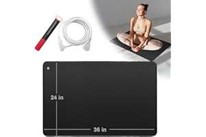 LAXVAPIU Grounding Mat Grounded Foot Pad 24"x36",Earth Connected Carbon Mat for Sleep with Testing Pen, Grounding Cord