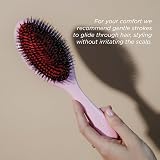 Denman Boar Bristle Hair Brush Style & Shine Smoother Pink Crush D81M view 5