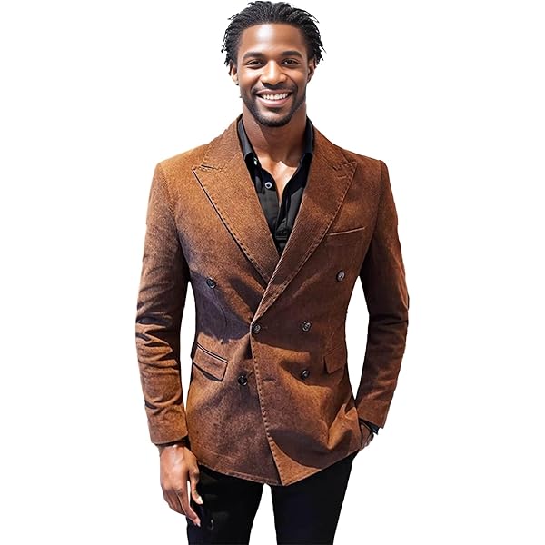 Blazers For Men Men Corduroy Blazer Sport Coat 3-Button