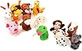 Finger Puppets Finger toys,Danibos 12pcs Velvet Small animal in garden Baby Stories Helper, Finger Puppets Finger Toys Set ,Christmas Gift for kids(finger toy) (finger toy(12pcs animal))