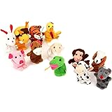 Finger Puppets Finger toys,Danibos 12pcs Velvet Small animal in garden Baby Stories Helper, Finger Puppets Finger Toys Set ,Christmas Gift for kids(finger toy) (finger toy(12pcs animal))