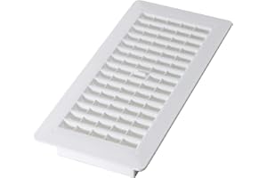 Decor Grates PL410-WH 4-Inch by 10-Inch Plastic Floor Register, White
