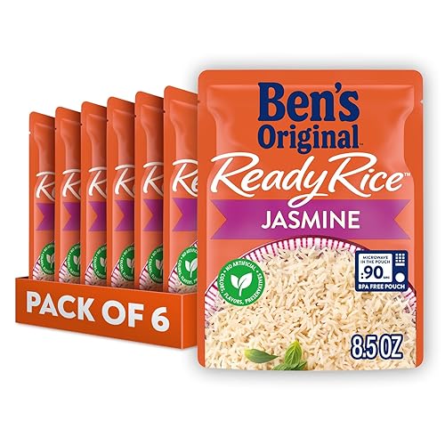 BEN'S ORIGINAL Ready Rice Jasmine Rice, Easy Dinner Side, 8.5 OZ Pouch (Pack of 6)