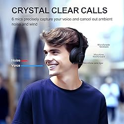 QCY H3 ANC Bluetooth Headphones Over Ear, Active