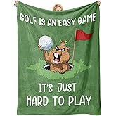 Golf Gifts for Men Women, Gifts for Golfer, Golf Lovers, Funny Golfing Gift for Him Men Unique, Cool Golfer Gift Idea, Christmas Birthday Present for Golfers, Golfing Themed Blanket 60” x 50”