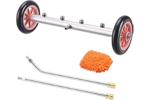 JOEJET Pressure Washer Undercarriage Cleaner, 16 Inch Under Car Wash, Pressure Washer Water Broom with Straight Extension Wand and Wash Mitt, 4000 PSI