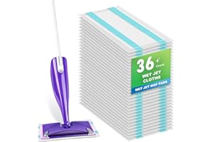 Bpbdzz 36-Pack Disposable Mop Pad Refills for Swiffer Wet Jet Spray Mop - Wet Jet Pads for All Floor Types - 5 Layers Thickened Durable and Super Absorbent