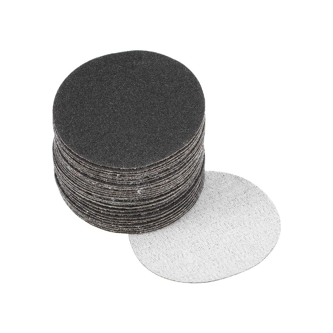 sourcing map 2 Inch Wet Dry Sanding Discs 180 Grit Hook and Loop Sanding Disc Silicon Carbide Sandpaper 30pcs