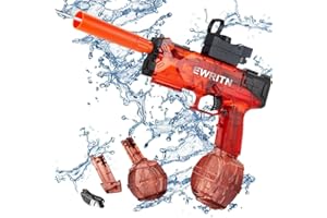 EWRITN Electric Water Gun for Adults – Automatic, High-Powered, Battery-Operated Water Pistol with 26-32 Ft Range, 550ML Large Capacity Squirt Gun for Summer Outdoor Fun