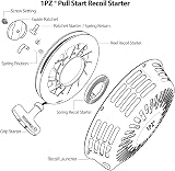 1PZ GX390 Recoil Starter Puller Replacement 6 Bolts Rope Kit 11hp 13hp view 4