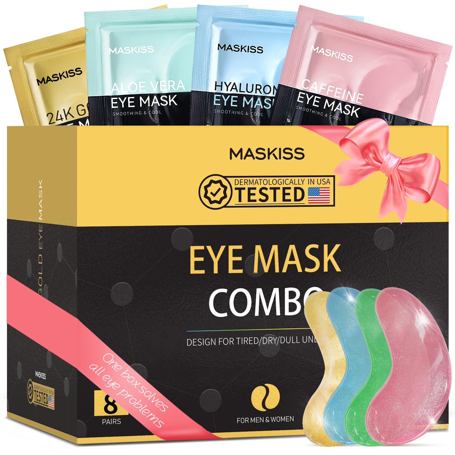 Maskiss Under Eye Patches(8 Pairs), 24K