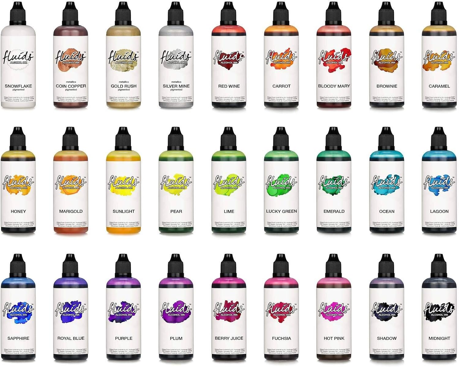 100 ml Fluids Alcohol Ink SUNLIGHT for fluid art and resin, yellow - Image 5