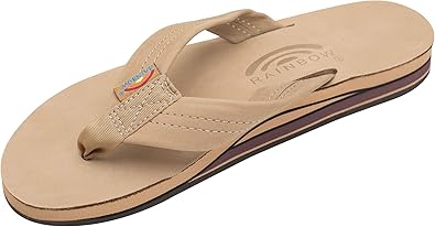 rainbow flip flops sierra brown