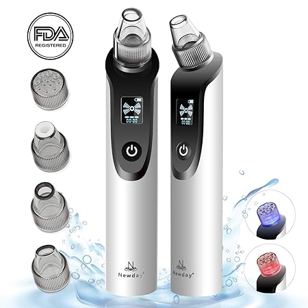 Porenreiniger Sauger, Newday X7 Mitesserentferner, Mitesser Sauger Porenreiniger Blackhead Remover, Mitesser Entferner mit 5 
