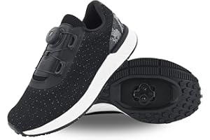 Tommaso Women's Cycling Shoes with Pre-Installed SPD Cleats — Easy to Walk-in Ventilated SPD Cycling Shoes for Women's Spin Classes and Indoor Bikes — Comfortable on Foot and Toebox.