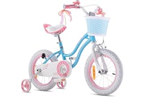 RoyalBaby Girls Bike Classic & EZ Kids Bike, Balance and Pedal Bicycle, 12 14 16 18 20 Inch Toddlers to Big Kids 3-10 Years